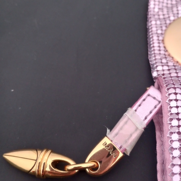 IMAN Metallic Mauve Pink Purse LN - Picture 4 of 4